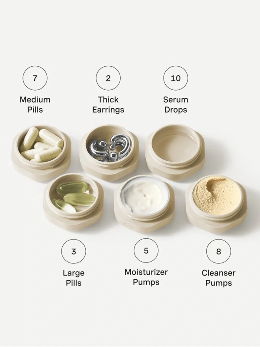 CADENCE BUNDLE MEDIUM COVE PARCEL 3 MEDIUM SAND CAPSULES NWT IN BOX $137 VALUE